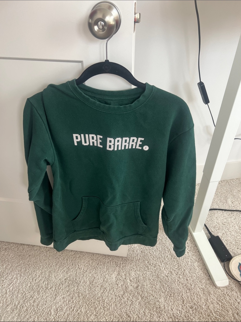 Pure Barre dark green sweatshirt small